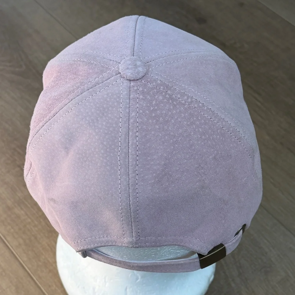 Olive & Pique Pink Leather Suede‎ Plain Newsboy Baseball Cap Hat One Size Barbie